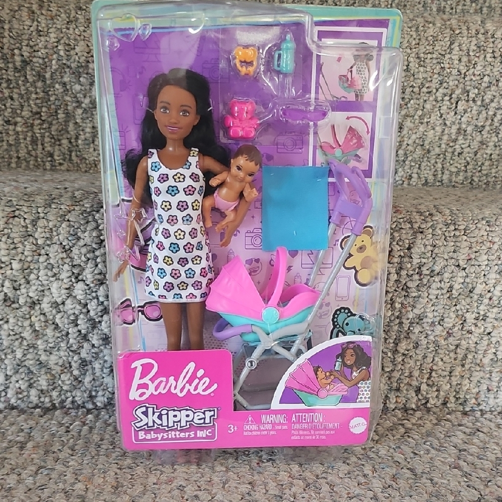 Barbie Skipper Babysitters Doll with Pink and Blue Accessories